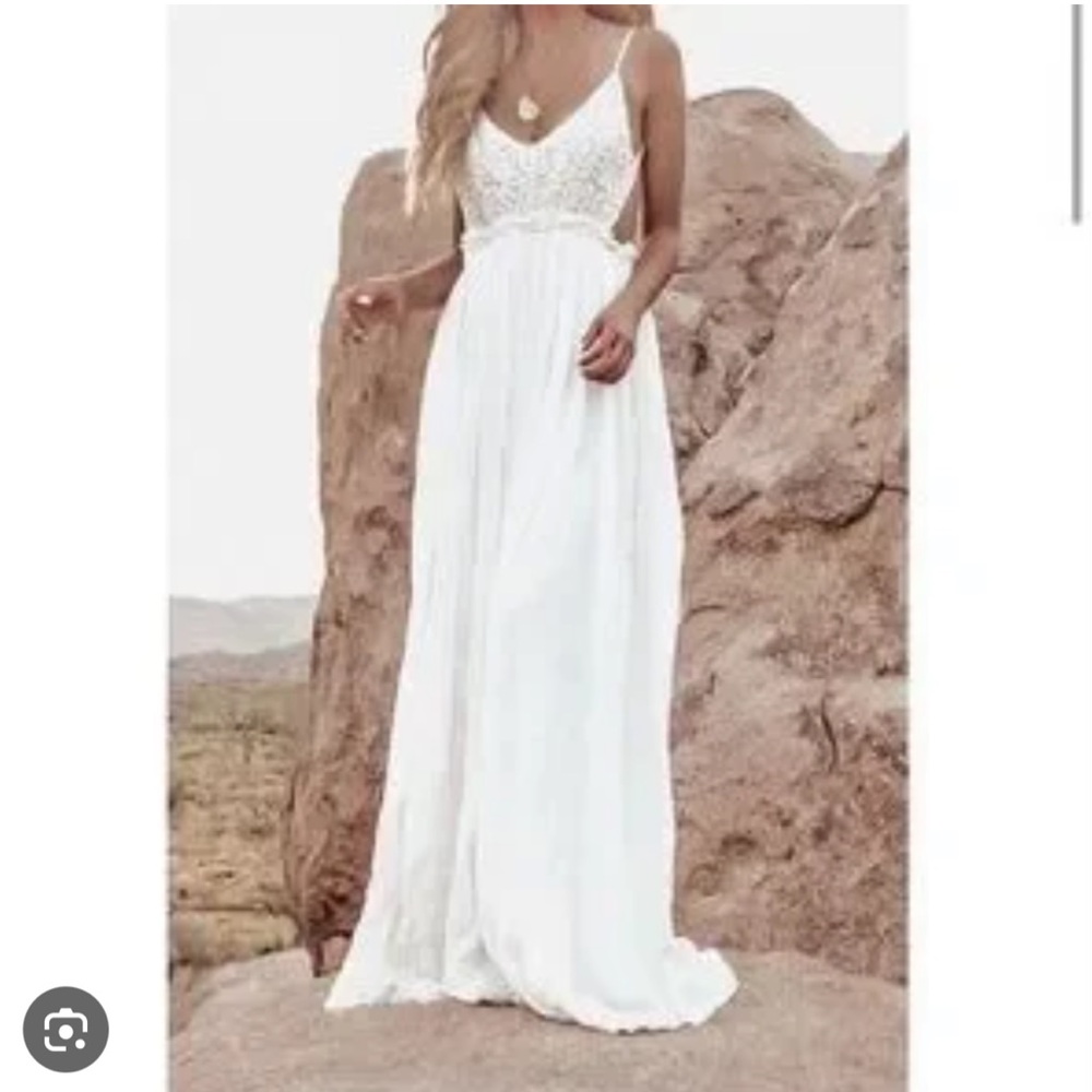 Alessandro Miele Camilla White Maxi Dress